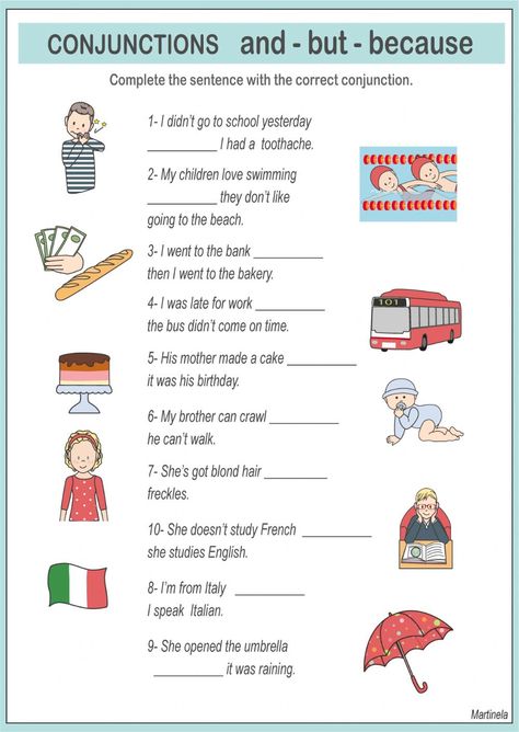 Conjunctions Worksheet 2nd Grade, Conjunctions Worksheet Grade 3, Conjunction Worksheet, Conjunctions Worksheet, Linking Words, Kindergarten Reading Activities, Free Preschool Worksheets, Learning English For Kids, English Grammar Worksheets