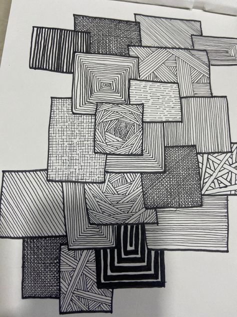 Black And White Abstract Art Drawing, Black And White Art Projects, Black Sharpie Drawings, Black Sharpie Art, Cartoonish Drawings, Black And White Doodles, Tangle Designs, Monochromatic Drawing, Sharpie Drawings