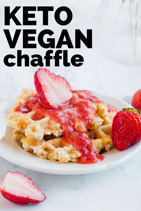 Low Carb Waffle, Easy Keto Breakfast, Low Carb Waffles, Chaffle Recipe, Vegan Waffles, Vegan Keto Recipes, Keto Vegan, Keto Friendly Desserts, Low Carb Vegan