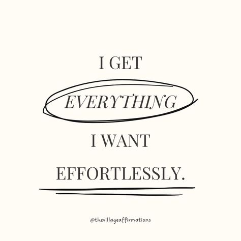 Widget Sized Daily Affirmation I Get Everything I Want, Daily Affirmation, Daily Affirmations, I Want, Affirmations