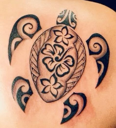 Polynesian Elephant Tattoo, Sea Life Tattoos Men, Hawaii Sea Turtle Tattoo, Polynesian Turtle Tattoo Design, Chanel Tattoo, Turtle Tattoo Ideas, Hawaiian Turtle Tattoos, Small Turtle Tattoo, Hawaiian Flower Tattoos