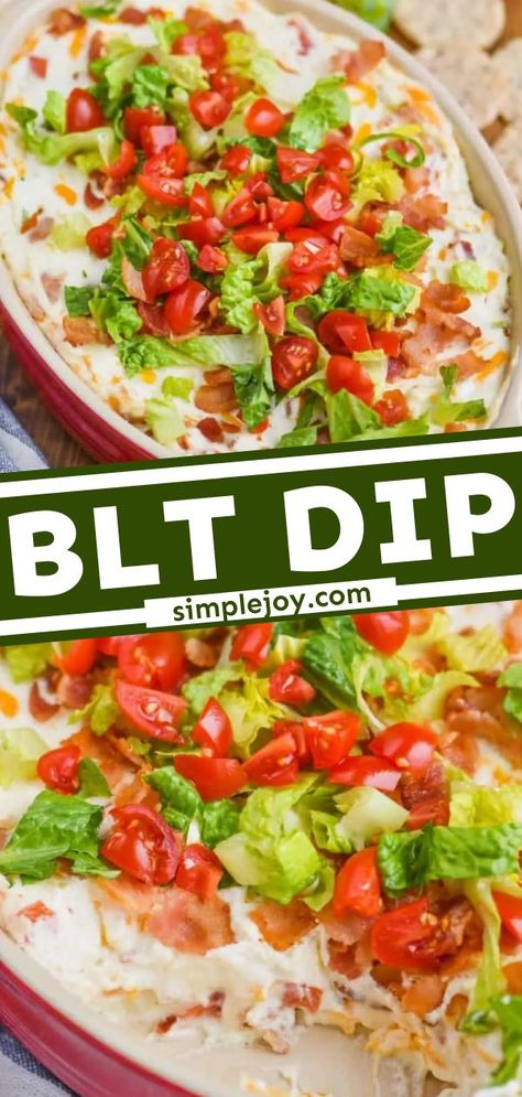 Football Game Food Ideas Easy, Blt Side Dish Ideas, Gameday Food Ideas, Good Dips, Blt Dip Recipe, Gameday Food, Dip Recipes Hot, Blt Dip, Homemade Dips