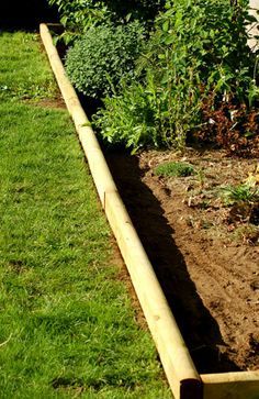 Timber Garden Edging, Landscape Timber Edging, Timber Edging, Wood Garden Edging, Wood Edging, Flower Bed Edging, Landscape Timbers, Landscape Borders, Diy Garden Bed