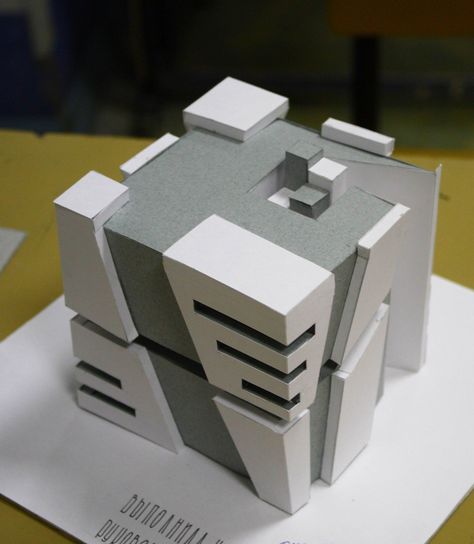 Cubes Architecture Design, Cubes Architecture, Folding Architecture, Conceptual Model Architecture, Art Cube, Concept Models Architecture, Paper Architecture, Architectural Sculpture, Conceptual Architecture