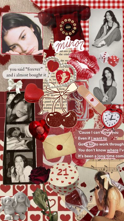 #gracieabrams #minor #collage #aesthetic #red Gracie Abrams Minor, Gracie Wallpaper, To My Bestie, Aesthetic Red, Gracie Abrams, My Bestie, Red Wallpaper, Pinterest Board, D 2