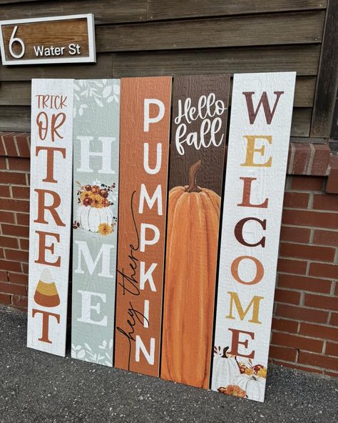 Fall porch boards have arrived and they look even better in person! These won’t be here long! 🍂🎃🍁 Fall Porch Boards, Good Saturday Morning, Porch Boards, Good Saturday, Fall Porch, Come And See, Saturday Morning, Cricut Projects, Fall Decor