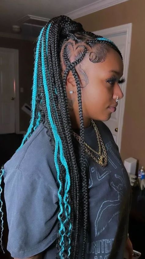 Peekaboo Braids, Back To School Hairstyle, Black Kids Braids Hairstyles, Short Box Braids Hairstyles, Colored Braids, Box Braids Hairstyles For Black Women, Cute Braided Hairstyles, Braids Hairstyles Pictures, Braided Hairstyles For Teens