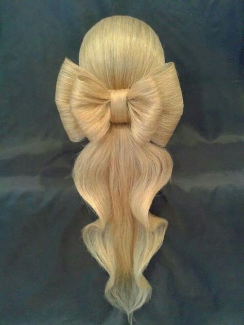 Pretty bow Drag Wigs, High Fashion Hair, Long Art, Editorial Hair, Fantasy Hair, Hair Shows, Hair Reference, Artistic Hair, Hair Long