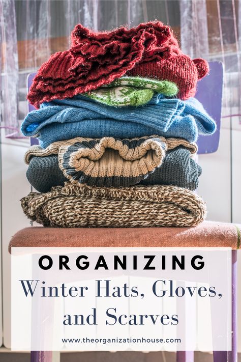 Organize Winter Hats, Gloves, and Scarves - The Organization House Winter Hat And Glove Storage Ideas, Glove Storage Ideas, Winter Gear Organization, Glove Storage, Pashmina Saree, Door Shoe Organizer, Hat Organization, Hat Storage, Winter Gear