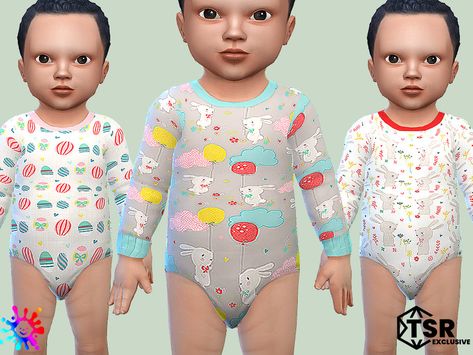 Sims 4 Easter, Sims4 Infant, Infants Cc, Toddler Makeup, Infant Cc, Easter Clothing, Flower Swimsuit, Toddler Boy Summer, Clothes Cc