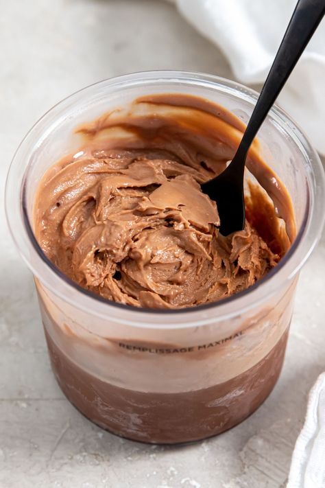 Chocolate Protein Ice Cream, Healthy Chocolate Ice Cream, Healthy Homemade Ice Cream, Ninja Creami Recipes, Ninja Ice Cream Recipe, Protein Ice Cream Recipe, Protein Ice Cream Recipes, Chocolate Ice Cream Recipe, Healthy Ice Cream Recipes