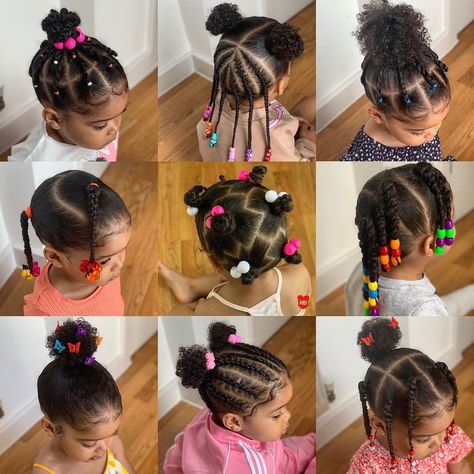 HeyBambino on Instagram: “2020 Styles 👑 #hairgoals (Swipe to the right & save for later 💁🏽‍♀️)” Mixed Girl Hairstyles, Baby Girl Hairstyles Curly, Daughter Hairstyles, Cute Toddler Hairstyles, Kid Hair, Lil Girl Hairstyles, Kids Curly Hairstyles, Kid Braid Styles, Toddler Hairstyles