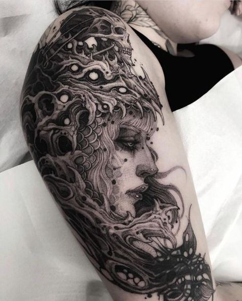 Real Tattoos, Vampire Tattoo, Men Tattoos Arm Sleeve, Tattoo Magazine, Witch Tattoo, Ornamental Tattoo, Gothic Tattoo, Badass Tattoos, Makeup Tattoos