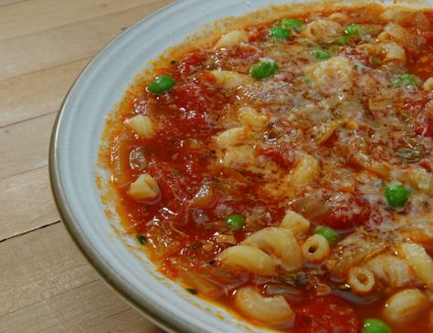 Leftover Marinara Sauce, Peas And Pasta, Canned Peas, Peas Pasta, Pasta Marinara, Pasta With Peas, Buffalo Chicken Pasta, Red Sauce Pasta, Winter Cooking