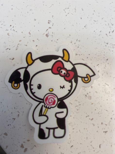 Hello kitty cow print doja inspired aesthetic Hello Kitty Cow, Animated Cow, Nice Accessories, Cow Tattoo, Cow Wallpaper, Kitty Cartoon, Hello Kitty Tattoos, Cow Costume, Hello Kitty Cartoon