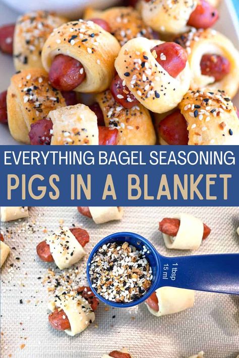 Crescent Little Smokies, Everything Bagel Pigs In A Blanket, Dipping Sauce For Pigs In A Blanket Lil Smokies, Lil Smokies Crescent Rolls, Little Smokies Crescent Rolls, Lil Smokies Recipes, Crescent Dough Recipes, Pigs In A Blanket Recipe, Little Smokies Recipes