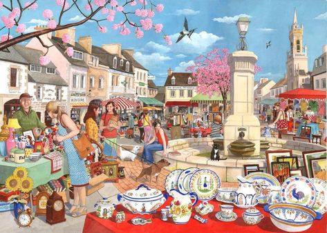 Best Jigsaw, Retro Artwork, Free Online Jigsaw Puzzles, French Market, Jigsaws, Jigsaw Puzzles Online, Puzzles Gifts, Puzzle Art, Puzzle Solving