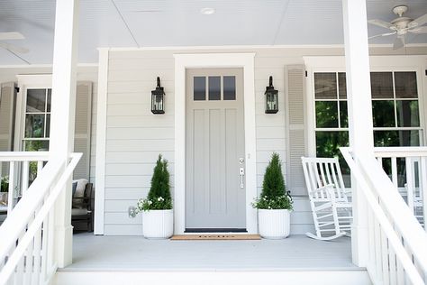 Sherwin Williams Dorian Gray on the door and shutters Sherwin Williams Dorian Gray on the door and shutters Sherwin Williams Dorian Gray on the door and shutters Sherwin Williams Dorian Gray on the door and shutters Sherwin Williams Dorian Gray on the door and shutters #SherwinWilliamsDorianGray #door #shutters Grey Exterior House Colors, Exterior Gray Paint, Southern Living House Plans, Repose Gray, Exterior Paint Color, Grey Exterior, Grey Houses, Exterior Paint Colors For House, House Siding