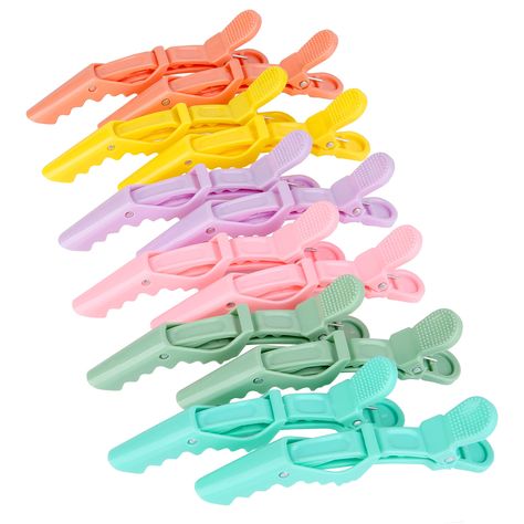 Hair clips for Styling 12 pcs – Wide Teeth & Double-Hinged Design – Alligator Styling Sectioning Clips of Professional Hair Salon Quality (Colorful) ONLY $5 get nowww!! Sectioning Clips, Black Hair Clips, Hair Clips For Women, Hair Accessories Clips, Amazon Beauty Products, Beauty Saloon, Professional Hair, Hair Clippers, Professional Hairstyles