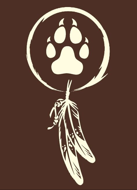 Apache Indian Tattoo, Bear Paw Tattoo, Cherokee Indian Tattoos, Native American Wolf Tattoo, Native American Svg, Bear Paw Tattoos, Native Drawings, Native American Art Projects, Native American Tattoo Designs