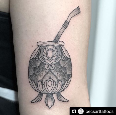 Gourd Tattoo, Mate Tattoo Argentina, Inspo Tattoo, Tattoos Inspiration, Memorial Tattoo, Tattoo Cover-up, Yerba Mate, Inspirational Tattoos, Gourds