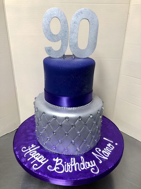 Diamond Jubilee 90th Birthday Cake Diamond Jubilee Cake, Specialty Desserts, Jubilee Cake, 90th Birthday Cakes, Dessert Platter, Purple Things, Purple Party, 90th Birthday, 60th Birthday