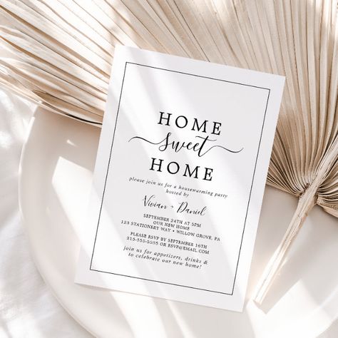 Calligraphy H, Housewarming Invitation, Open House Invitation, Housewarming Party Invitations, New House Announcement, House Warming Invitations, Invitation Calligraphy, Housewarming Present, Romantic Design