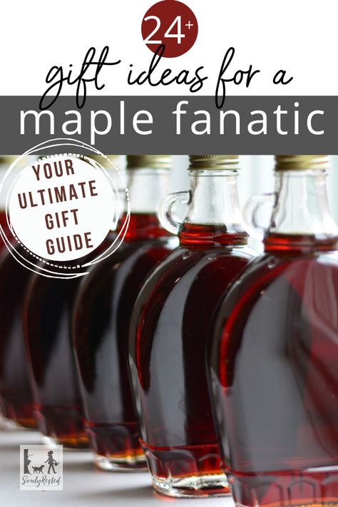 Do you want some unique gift ideas up your sleeve that are simple yet perfect for anyone who likes something sweet? These are some great--totally SWEET-- gift giving ideas made for maple fanatics. Or anyone who appreciates all-natural sugar and real food. #giftgivingguide #giftguide #maplesyrupgifts #maplegifts #maplesyrup #syrup #makingmaplesyrup Maple Syrup Gift Basket Ideas, Maple Syrup Gift Ideas, Maple Syrup Taps, Yankee Swap Gift, Homesteading Life, Syrup Labels, Gift Giving Ideas, Wild Food Foraging, Modern Homesteading