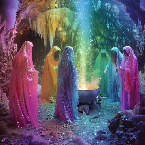 Rainbow Witch Aesthetic, Bored Aesthetic, Rainbow Witch, Retro Witch, Witchcraft Crystals, Scifi Artwork, Labyrinth Movie, Magic Mountain, W.i.t.c.h Aesthetic