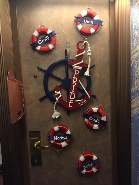 Cruise Door Decorations Royal Caribbean, Door Decorations Cruise, Cruise Doors, Cruise Ship Party, Cruise Door Decorations, Cruise Ideas, Nautical Crafts, Cruise Door, Youth Camp