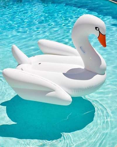 Funboy White Swan Float. #affiliate #trendy #poolparty #swan #swanqueen #pool #party Swan Pool Float, Swan Float, Spring Trip, Pool Floats, White Swan, Water Play, Pool Toys, Inflatable Pool, Pvc Vinyl