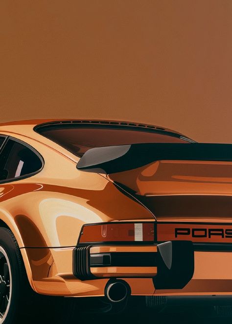 Warm Colors Aesthetic, Porsche Artwork, Porsche Painting, Porsche Print, Car Colours, Porsche Art, Iconic Prints, Porsche Colors, Aesthetic Prints