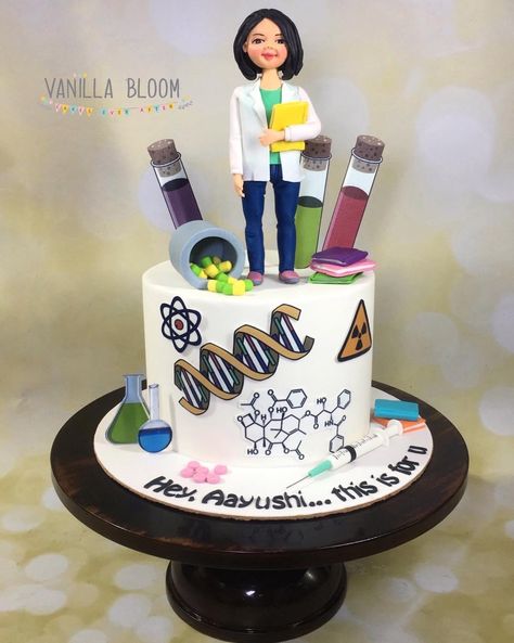 Scientist Cake, Lab Cake, Teacher Birthday Cake, Chemistry Cake, Birthday Cake For Daughter, Teachers Day Cake, Science Cake, Doctor Cake, Teacher Cakes