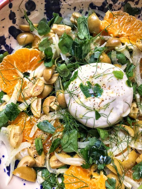 Tangerine Salad, Aperitivo Bar, Burrata Salad, Olive Salad, Fennel Salad, Sherry Vinegar, Orange Creamsicle, Watercress, Lemon Recipes