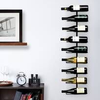 Wine Enthusiast Companies Wall Mounted Wine Bottle Rack in Black & Reviews | Wayfair.ca Alcohol Storage, Mounted Wine Rack, Wall Mounted Wine Rack, Wine Bottle Rack, Wine Glass Rack, Wine Wall, Bottle Wall, Wine Display, Wine Rack Wall