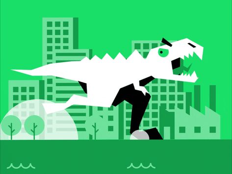 Mixed Parts: Brief 001 - Dinosaur loop green apocalypse dinosaur city monster mixedpartsbrief motion design mixed parts motion graphics 2d animation Simple Motion Graphics Animation, Dino Illus, 2d Motion Graphics Animation, Green Apocalypse, Dinosaur Animation, Motion Comic, Simple Animation, Vector Animation, Dinosaur Illustration