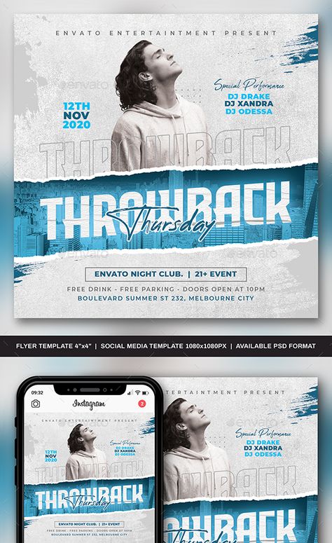 DJ Club Flyer Template Professional Poster Design Ideas, Thank You Poster Ideas, Flayer Designe Ideas, Thank You Poster Design, Idea Poster Design, Dj Poster Design, Flyer Layout Design, Graphic Design Posters Ideas, Design Poster Ideas