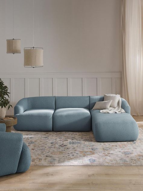 Sofa Azul, Trendy Sofas, L Sofas, Sofa Beige, Boutique Hotel, Sofia, Light Grey, Dream House, Couch