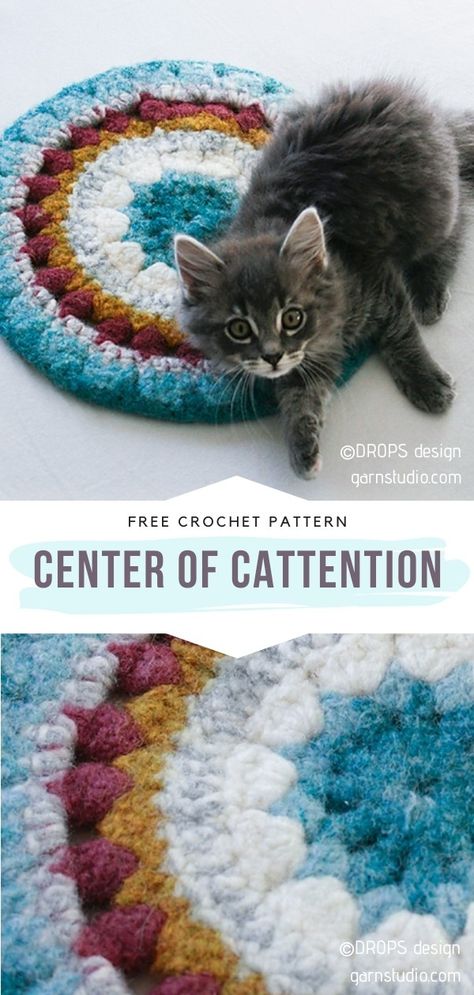 Crochet Cat Scratcher, Crochet For Cats Pattern Free, Crocheted Cat Toys, Crochet Cat Mat Free Pattern, Crochet Cat Food Mat Free Pattern, Crochet Cat Couch Free Pattern, Crochet Cat Mat, Free Crochet Pattern Cat Toy, Crochet For Cats