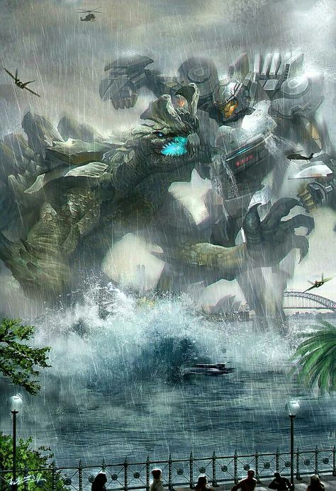 Kaiju Illustration, Pacific Rim Striker Eureka, Pacific Rim Movie, Striker Eureka, Pacific Rim Kaiju, Giant Monster Movies, Pacific Rim Jaeger, Arte Robot, Kaiju Art