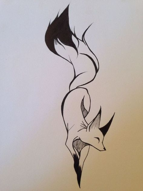 Fox Tattoo Design, Om Tattoo, Ghost Tattoo, Fox Drawing, Idee Cricut, Fox Tattoo, Tattoo Style Drawings, Seni Dan Kraf, Tattoo Art Drawings