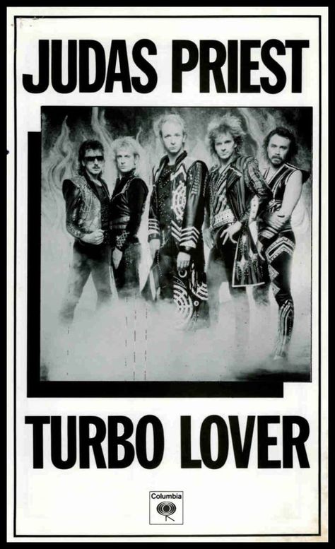 Judas Priest Turbo Lover 80s Posters, 80s Poster, 80s Bands, Music Pictures, Judas Priest, Rock Posters, Band Posters, Sound Of Music, Quote Posters