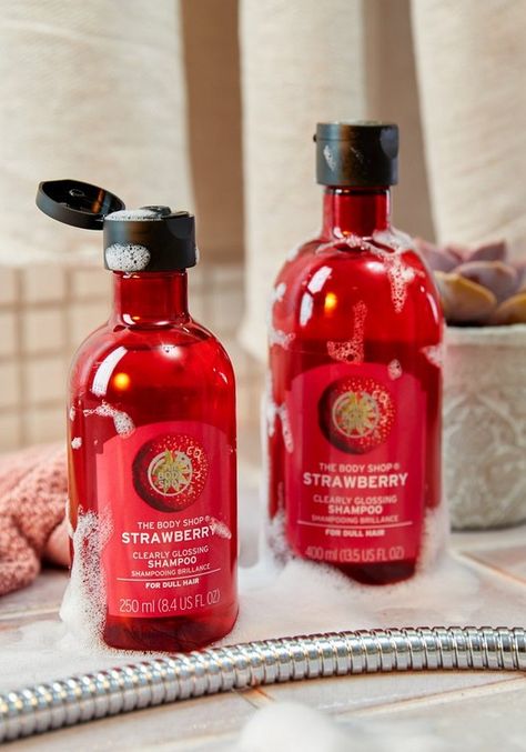 Body Shop - $14 each Strawberry Shampoo, Vegan Benefits, Silicone Free Shampoo, Protein Conditioner, Eating Fast, Nourishing Shampoo, Dull Hair, Bath And Bodyworks, Nourishing Hair