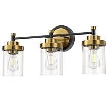 Bathroom Light Fixtures Over Mirror, Bathroom Lights Over Mirror, Modern Bathroom Light Fixtures, Black And Gold Bathroom, Modern Vanity Lighting, Vanity Lights Bathroom, Bathroom Lights, Modern Bathroom Lighting, Vanity Light Fixtures