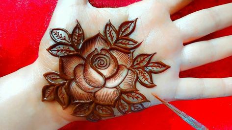 Henna Designs Hand Palms, Cone Designs For Hands, Rose Mehndi Design, Baby Mehndi Design, Mehndi Design Easy, Latest Arabic Mehndi Designs, Mehandi Designs Easy, Easy Rose, Mehndi Design Simple