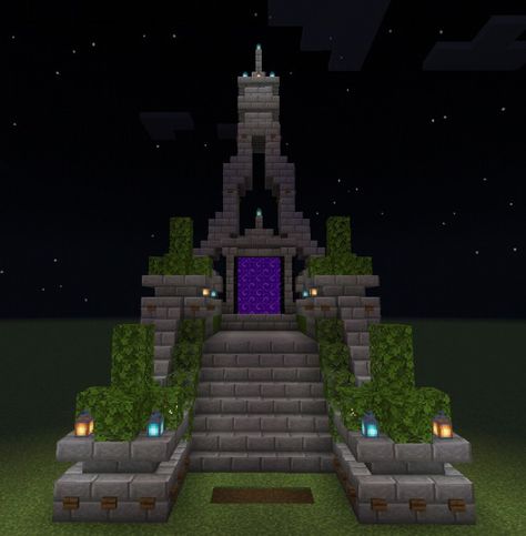 Cool. Fantasy Nether Portal, Nether Portal Design Cave, Nether Portal Design, Minecraft Portal, Minecraft Underground, Nether Portal, Portal Design, Stairway Design, Minecraft Plans