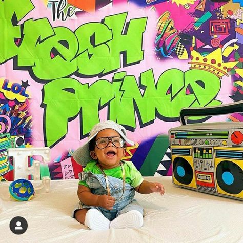 Fresh Prince Birthday Party Outfit, Fresh Prince First Birthday Party, Fresh Prince Of Bel Air Birthday Party, Fresh One Birthday Party, Fresh Prince Baby Shower, Half Birthday Baby Boy, Ace Birthday, Prince Birthday Theme, April Baby Shower