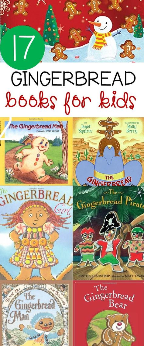 These 17 gingerbread books for kids are sure to be a hit this Christmas. They are great winter read alouds to get you in the holiday spirit! Gingerbread Kindergarten, Winter Read Alouds, Kindergarten Christmas Activities, Gingerbread Man Unit, December Preschool, January Kindergarten, Christmas Literacy, Gingerbread Man Activities, Gingerbread Activities