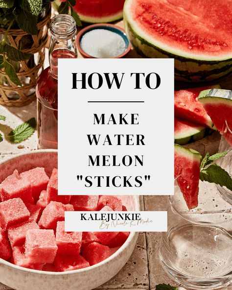 HOME » BLOG » RECIPE » HOW TO HOW TO MAKE WATERMELON “STICKS” BY NICOLE MODIC  JUNE 10, 2022 (UPDATED OCTOBER 21, 2022) It’s officially watermelon season, which means it’s time to learn how to *actually* cut a watermelon. If you’ve struggled to cut your watermelon into the perfect snack-size slices, then this is the post for you! In this post, I’m going to teach you a simple and easy kitchen “hack” to help you cut your watermelon into the perfect “sticks” without a hitch. This is my favorite w Spiked Watermelon, Watermelon Sticks, Cut A Watermelon, Perfect Watermelon, Fashion Quiz, Frozen Rose, How To Make Water, Poppyseed Dressing, Kitchen Hack