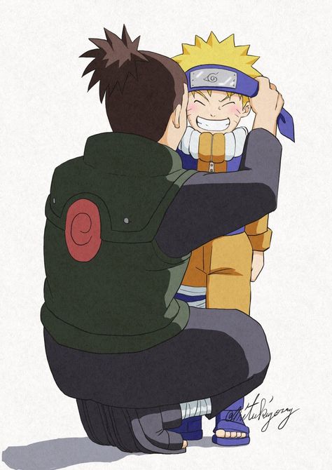 Iruka X Naruto, Naruto And Iruka, Naruto Love, Iruka Naruto, Naruto Tattoo, Twitter Link, Naruto Cute, Couch Potato, Naruto Characters